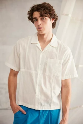 Standard Cloth Blocked Cotton Dobby Button-Down Shirt