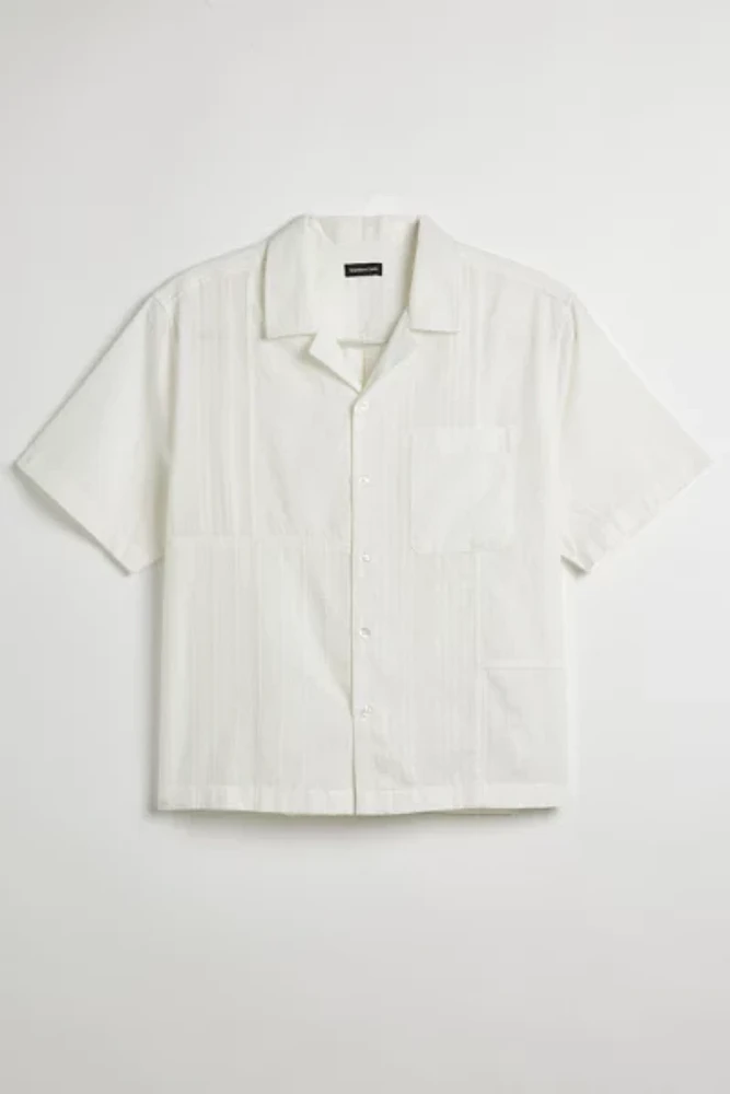 Standard Cloth Blocked Cotton Dobby Button-Down Shirt