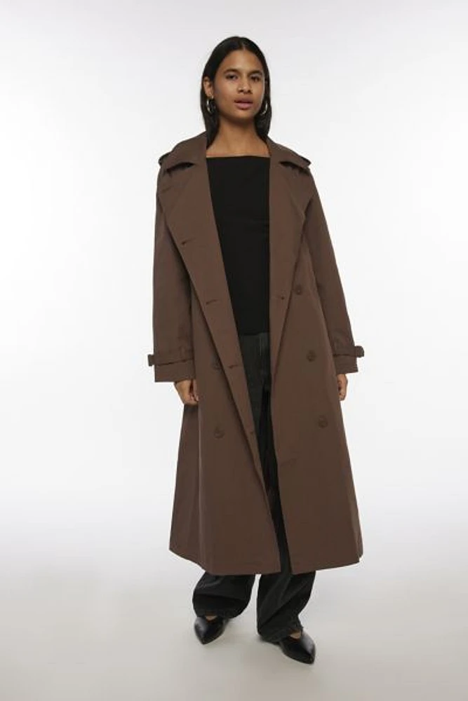 Light Before Dark Longline Cotton Trench Coat