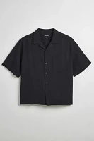 Standard Cloth Liam Seersucker Cropped Short Sleeve Shirt