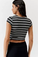 Silence + Noise Tanya Striped Wrap Top