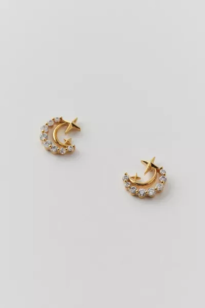 Girls Crew Cutout Moon Stud Earring