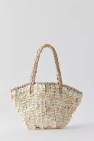 Kimchi Blue Paillette Shell Woven Mini Tote Bag