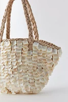 Kimchi Blue Paillette Shell Woven Mini Tote Bag