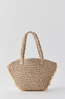 Kimchi Blue Paillette Shell Woven Mini Tote Bag