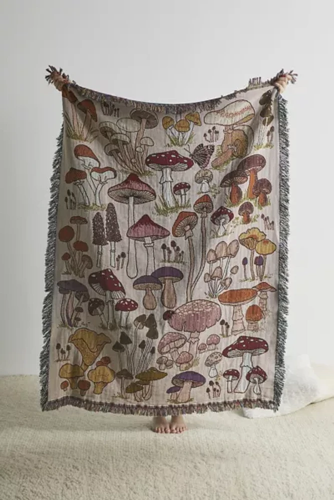 Valley Cruise Press Fanciful Fungi Throw Blanket