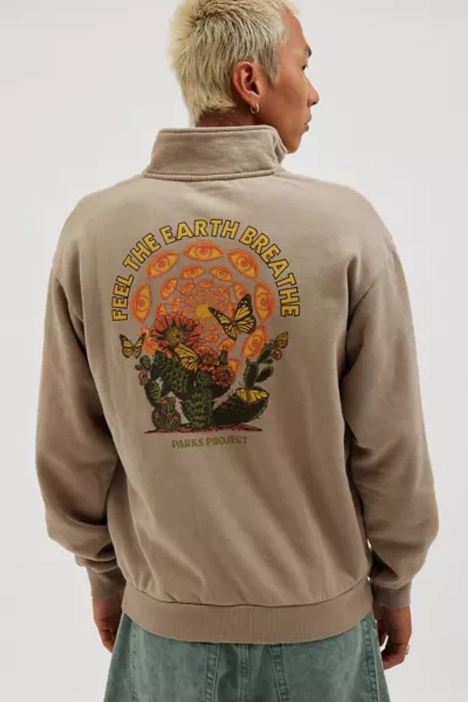 Parks Project Feel The Earth Breathe Half Zip Sweatshirt