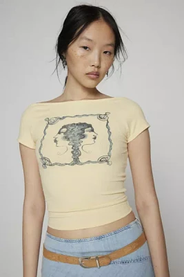Kimichi Blue Two Faces Tile Backless Baby Tee