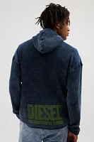 Diesel Washed Cotton Waffle Hoodie Sweatshirt