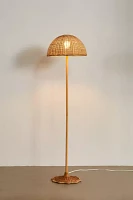 Pierce Arc Rattan Floor Lamp