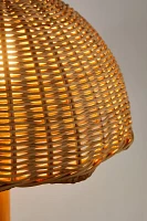 Pierce Arc Rattan Floor Lamp