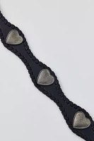 Silence + Noise Western Heart Studded Leather Belt
