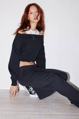 Out From Under Bubble Hem Cropped Sweatshirt