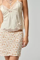 Light Before Dark Floral Mini Skirt