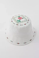 UO Embroidered Rose Bucket Hat