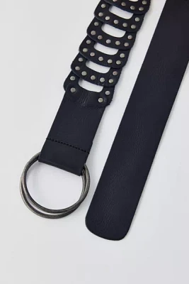 Open Loop Studded Leather Belt