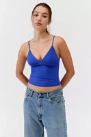 Out From Under Je T'aime Mesh Cropped V-Neck Cami