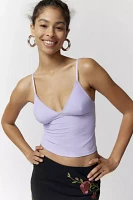Out From Under Je T'aime Mesh V-Neck Cropped Cami