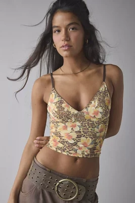 Out From Under Je T'aime Mesh Cropped Cami