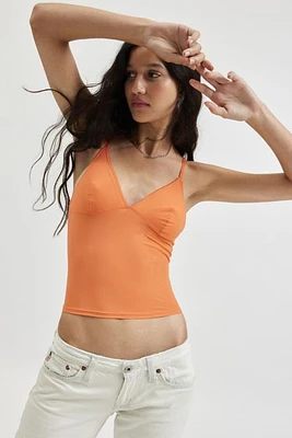 Out From Under Je T'aime Mesh V-Neck Cropped Cami