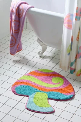 Trippy Mushroom Bath Mat