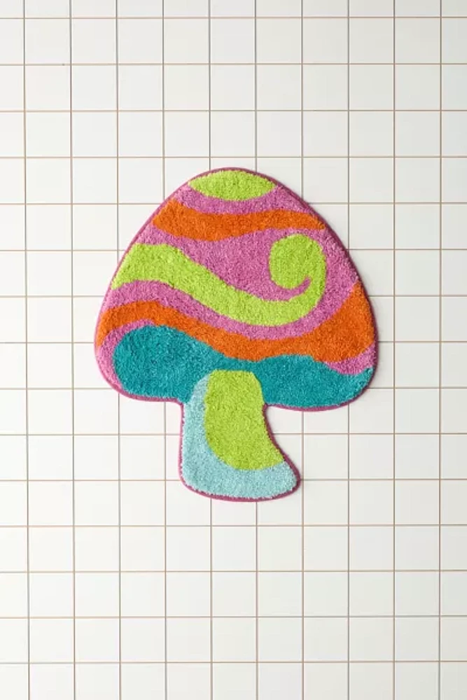 Trippy Mushroom Bath Mat