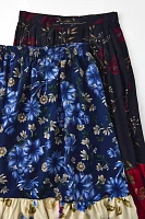 Urban Renewal Remade Floral Spliced Ruffle Hem Maxi Skirt