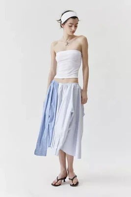 Urban Renewal Remade Shirting Midi Skirt