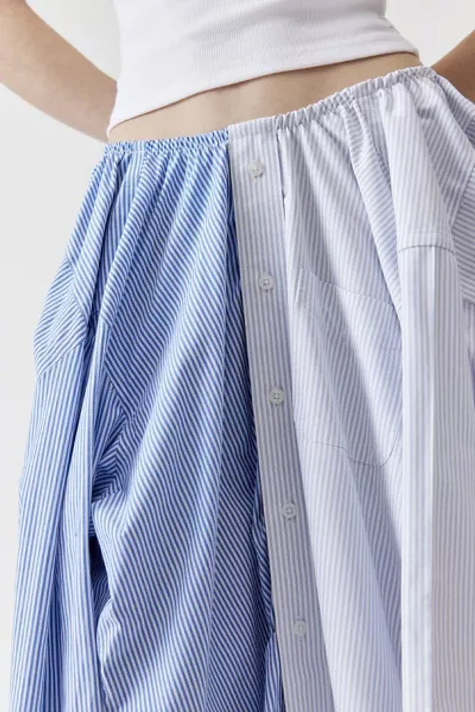 Urban Renewal Remade Shirting Midi Skirt