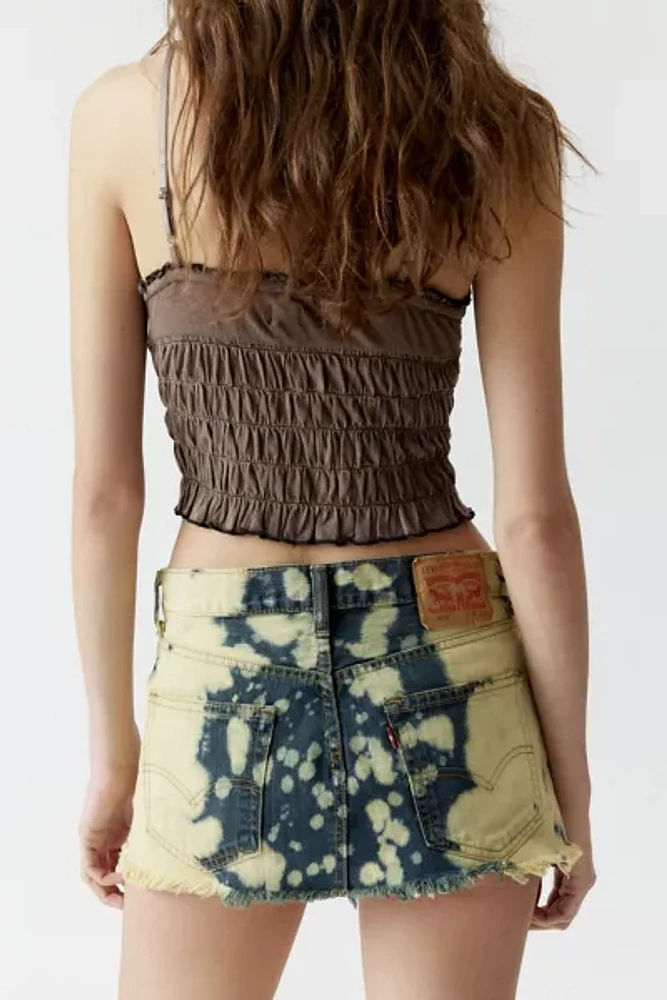 Urban Renewal Remade Dye Tech Gummy Denim Micro Mini Skirt