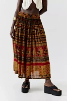 Urban Renewal Remade Overdyed Gauze Midi Skirt