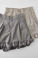 Urban Renewal Remade Checkered Ruffle Short