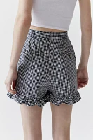 Urban Renewal Remade Checkered Ruffle Short