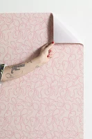 UO Home Pretty Bows Peach Removable Wallpaper