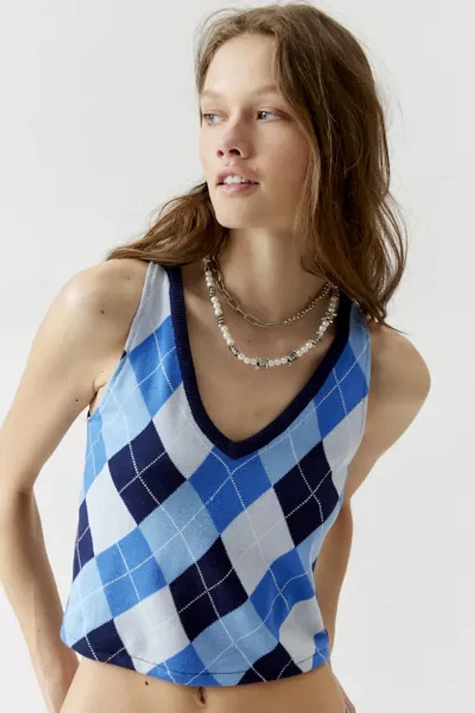 Urban Renewal Remade Argyle Cropped Tank Top