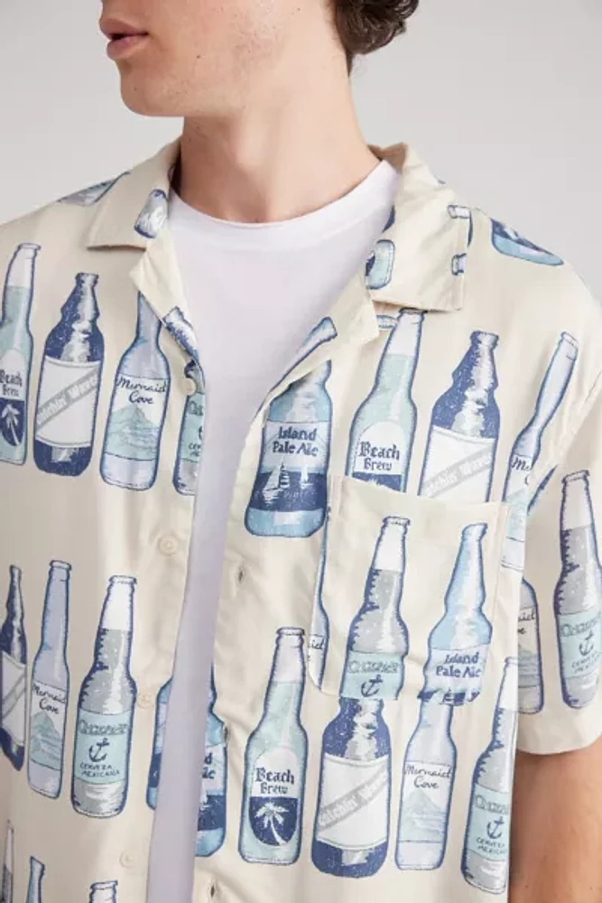BDG Drinks Printed Short Sleeve Shirt