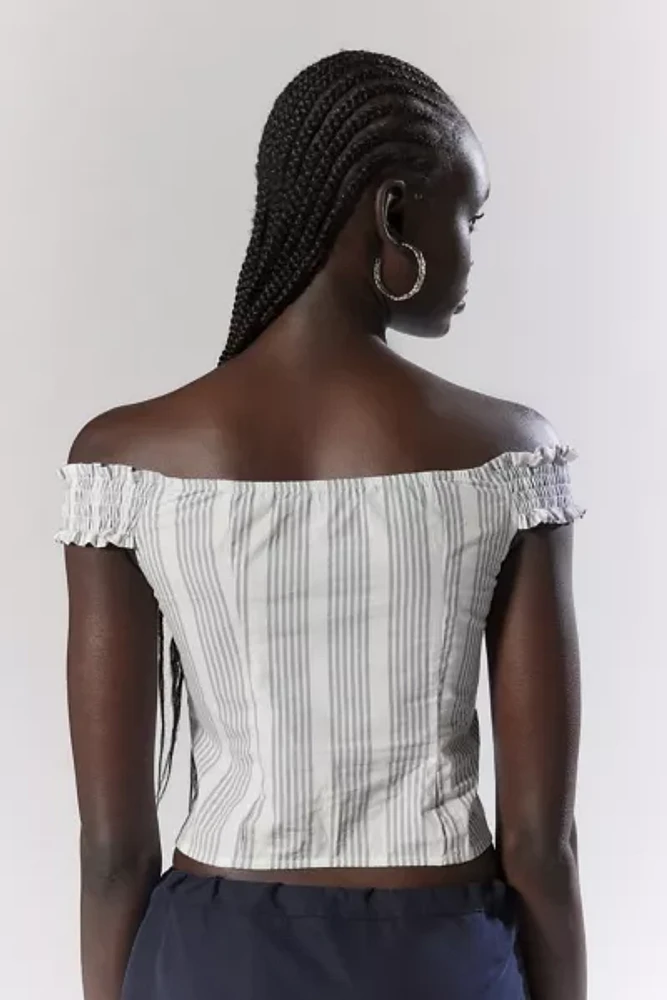 Motel Alderidge Striped Corset Top