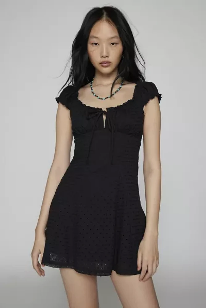 UO Blair Eyelet Mini Dress