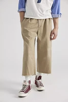 Urban Renewal Remade Long Line Cropped Raw Cut Hem Khaki Pant