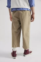 Urban Renewal Remade Long Line Cropped Raw Cut Hem Khaki Pant