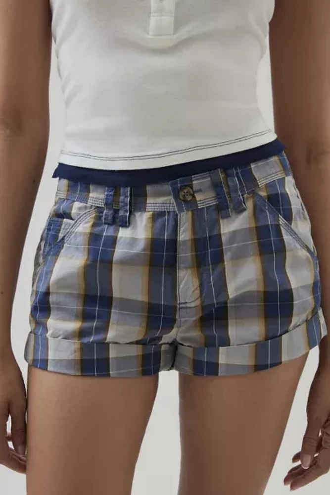 BDG Little Plaid Prep Micro Short