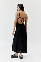 Urban Renewal Remnants Slub Linen Open-Back Midi Dress