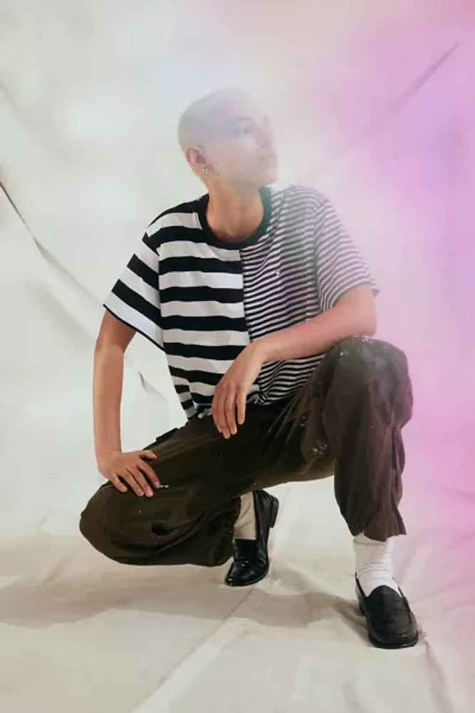 Peau De Loup X Tegan And Sara Foundation UO Exclusive Spliced Striped Tee