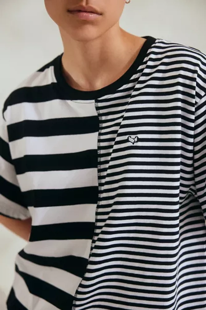 Peau De Loup X Tegan And Sara Foundation UO Exclusive Spliced Striped Tee