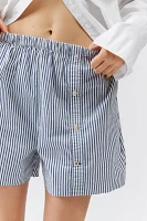 Urban Renewal Remade Striped Raw Cut Hem Boxer Short