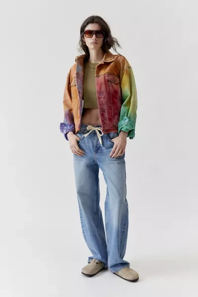 Urban Renewal Remade Rainbow Dye Denim Jacket
