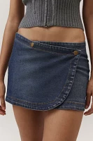 BDG Harlow Denim Micro Mini Wrap Skirt