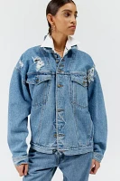 Urban Renewal Remade Destroyed Denim Jacket