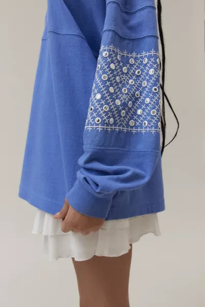 BDG Cape May Embellished Long Sleeve Tee