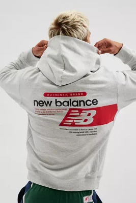 New Balance Athletics French Terry Logo Hoodie Sweatshirt